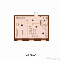 ЖК Assylkhan — 2-ком 42,6 м² (null)