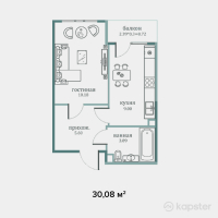 ЖК Garden City — 1-ком 30,1 м² (null)