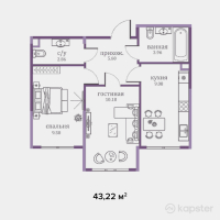 ЖК Garden City — 2-ком 43,2 м² (null)