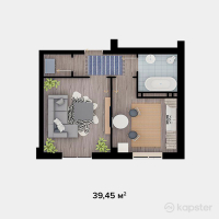 ЖК Nurbergen — 1-ком 39.5 м² (от 10,651,500 тг)