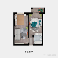 ЖК Nurbergen — 2-ком 52.8 м² (от 14,256,000 тг)