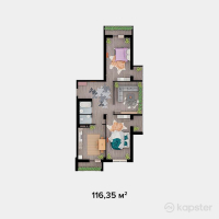 ЖК Nurbergen — 3-ком 116.4 м² (от 31,414,500 тг)