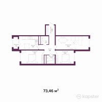 ЖК Aman — 3-ком 73,5 м² (null)