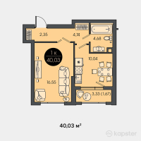 ЖК Sensata City — 1-ком 40 м² (от 25,218,900 тг)