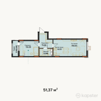 ЖК Амирель — 2-ком 51.4 м² (от 13,869,900 тг)