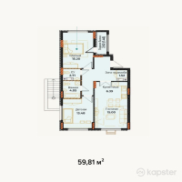 ЖК Амирель — 3-ком 59.8 м² (от 14,952,500 тг)