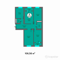 ЖК Sauran — 4-ком 106.6 м² (от 14,918,400 тг)