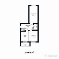 ЖК Azimut — 2-ком 69.7 м² (от 23,691,200 тг)