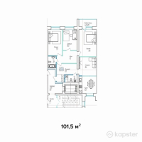 ЖК Назым — 4-ком 101.5 м² (от 32,480,000 тг)