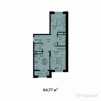 ЖК Яссауи — 2-ком 64.8 м² (от 26,231,850 тг)