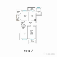 ЖК AQ TILEK — 3-ком 115.6 м² (от 41,601,700 тг)