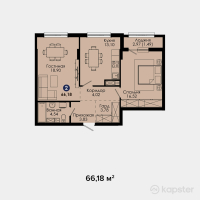 ЖК LOFT — 2-ком 66,2 м² (null)
