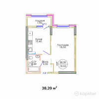 ЖК Kok-Tobe — 1-ком 38,4 м² (null)