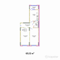 ЖК Kok-Tobe — 2-ком 65,1 м² (null)