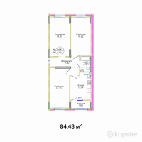 ЖК Kok-Tobe — 3-ком 84,4 м² (null)