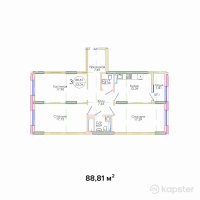 ЖК Kok-Tobe — 3-ком 88,8 м² (null)