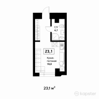 ЖК Askarov Loft — 1-ком 23.1 м² (от 15,015,000 тг)