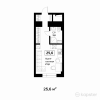 ЖК Askarov Loft — 1-ком 25.6 м² (от 16,640,000 тг)