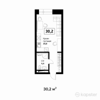 ЖК Askarov Loft — 1-ком 30.2 м² (от 19,630,000 тг)