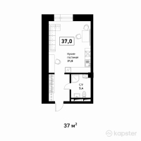 ЖК Askarov Loft — 1-ком 37 м² (от 24,050,000 тг)