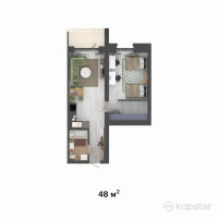 ЖК Aq-Jol — 2-ком 48 м² (от 14,400,000 тг)