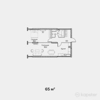 ЖК Dial Residence — 2-ком 65 м² (от 71,500,000 тг)