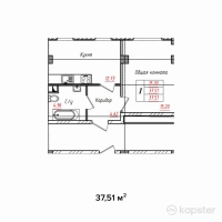 КГ Лесная сказка — 1-ком 37,5 м² (null)