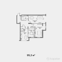 ЖК Dial Residence — 3-ком 95.3 м² (от 95,300,000 тг)