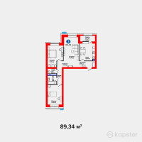 ЖК GreenLine. Asyl Mura — 3-ком 89,3 м² (null)
