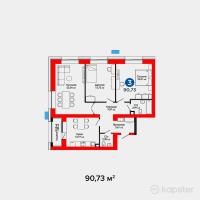 ЖК GreenLine. Asyl Mura — 3-ком 90,7 м² (null)