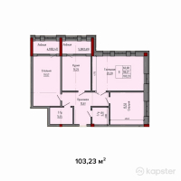 ЖК Eleven — 3-ком 103.2 м² (от 37,162,900 тг)