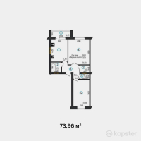 ЖК Alima — 2-ком 74 м² (от 20,708,800 тг)