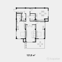 ЖК Alasha Residence — 4-ком 121.8 м² (от 99,876,000 тг)