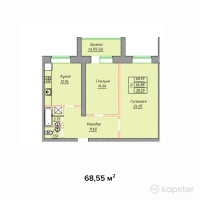 ЖК в мкрн Центральный, 59а — 2-ком 68,6 м² (null)