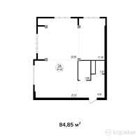 ЖК Ush Qonyr — 2-ком 84.9 м² (от 46,667,600 тг)