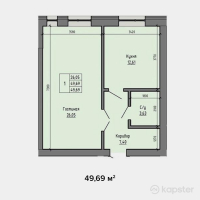 ЖК Baisanat — 1-ком 49,7 м² (null)