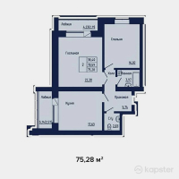 ЖК Baisanat — 2-ком 75,3 м² (null)