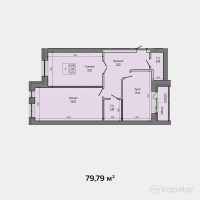 ЖК Baisanat — 2-ком 79,8 м² (null)