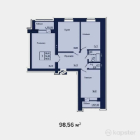 ЖК Baisanat — 3-ком 98,6 м² (null)