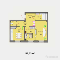 ЖК Alim — 2-ком 53,6 м² (null)