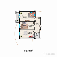 ЖК ZS Residence — 2-ком 82,8 м² (null)