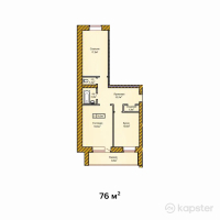 ЖК Болашак — 2-ком 76 м² (от 27,740,000 тг)