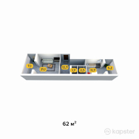 ЖК Алаш — 1-ком 62 м² (от 16,120,000 тг)