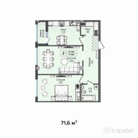 ЖК Tengri — 2-ком 71,6 м² (null)