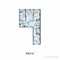 ЖК Tengri — 3-ком 105,9 м² (null)