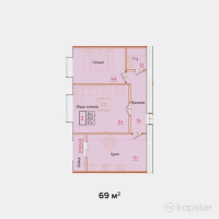 ЖК ATAMEKEN — 2-ком 69 м² (от 31,050,000 тг)