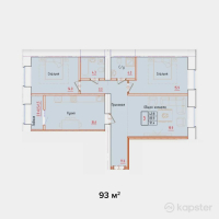 ЖК ATAMEKEN — 3-ком 93 м² (от 34,875,000 тг)