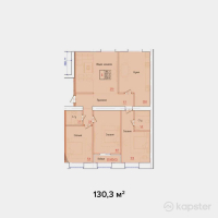 ЖК ATAMEKEN — 4-ком 130.3 м² (от 48,862,700 тг)