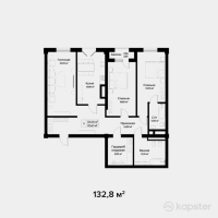 ЖК Центральный на Тулебаева — 3-ком 132.8 м² (от 229,080,000 тг)