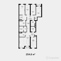 ЖК Центральный на Тулебаева — 5-ком 254.6 м² (от 439,185,000 тг)